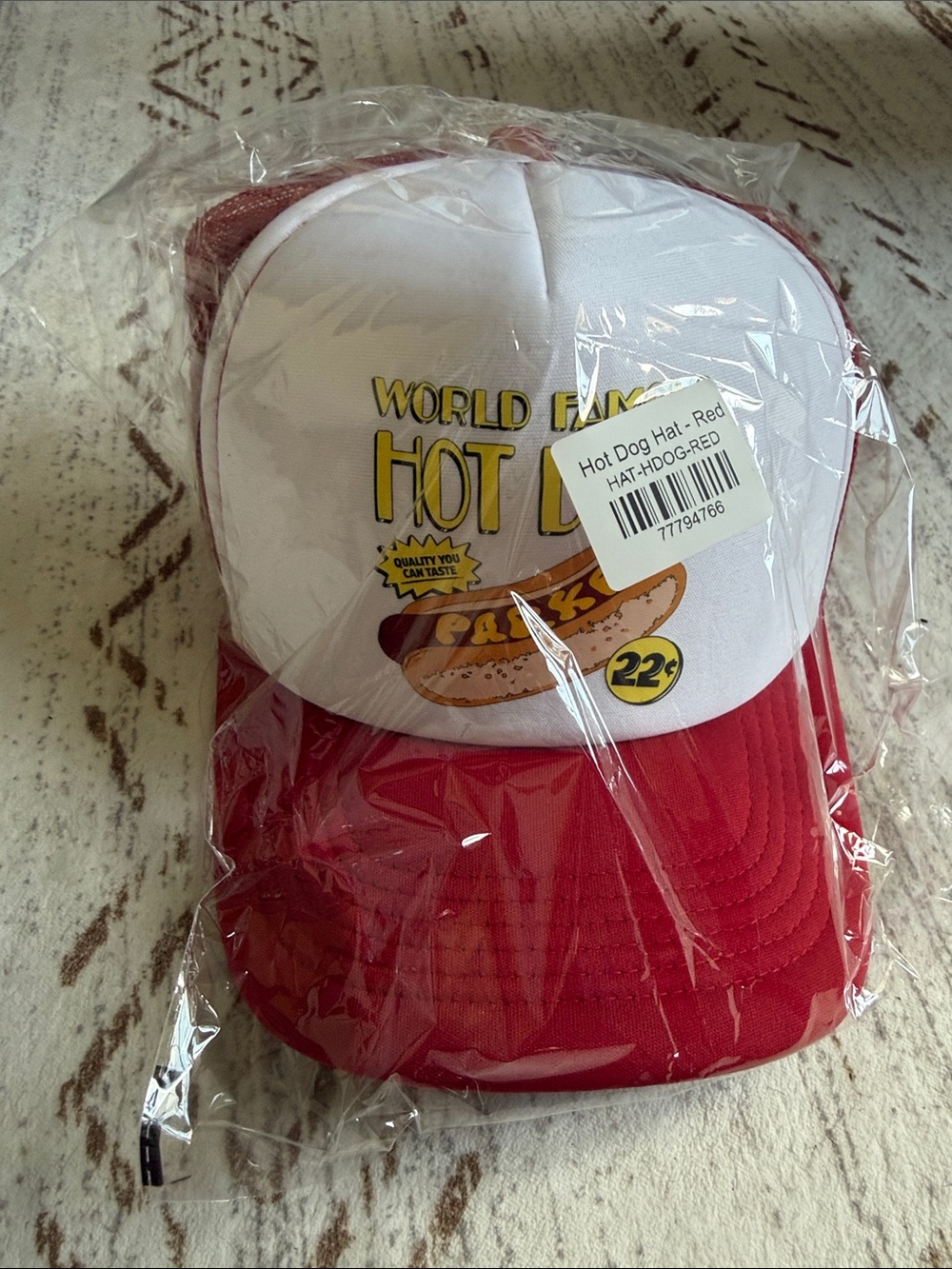 PARKE World Famous Hot Dog Red Trucker Hat NWT